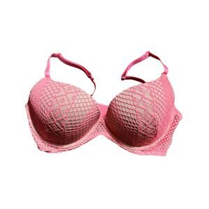 Victoria’s Secret Very Sexy Push Up Bra Pink Ivory Wire Lightly Lined 36DD EUC